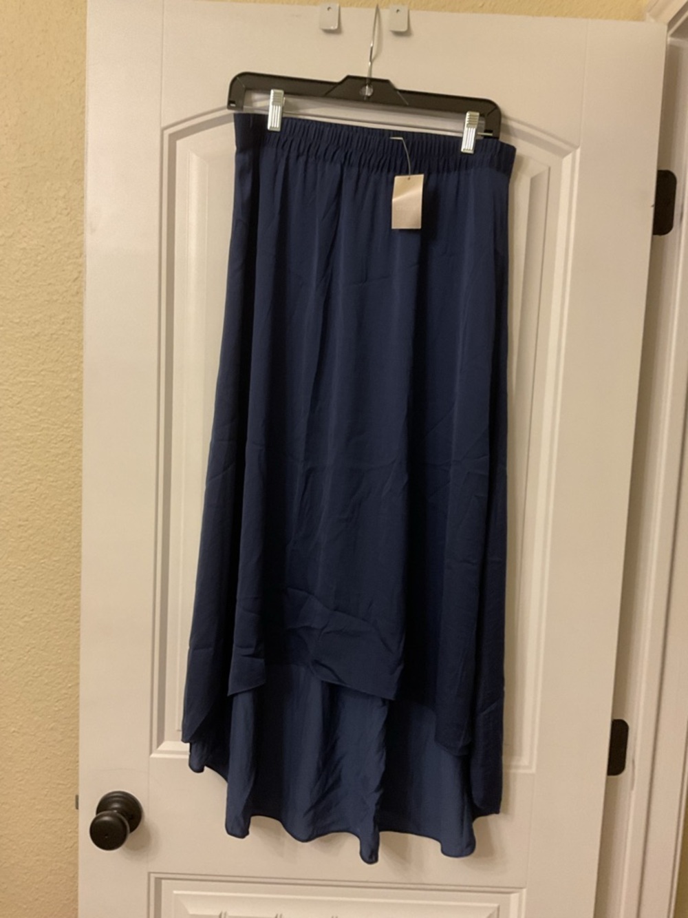 Chico's Deep Navy High-Low Maxi Skirt L